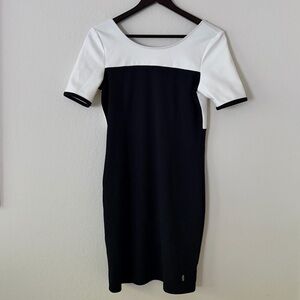 Juicy Couture Women’s Black White Color Block Dress Size Medium